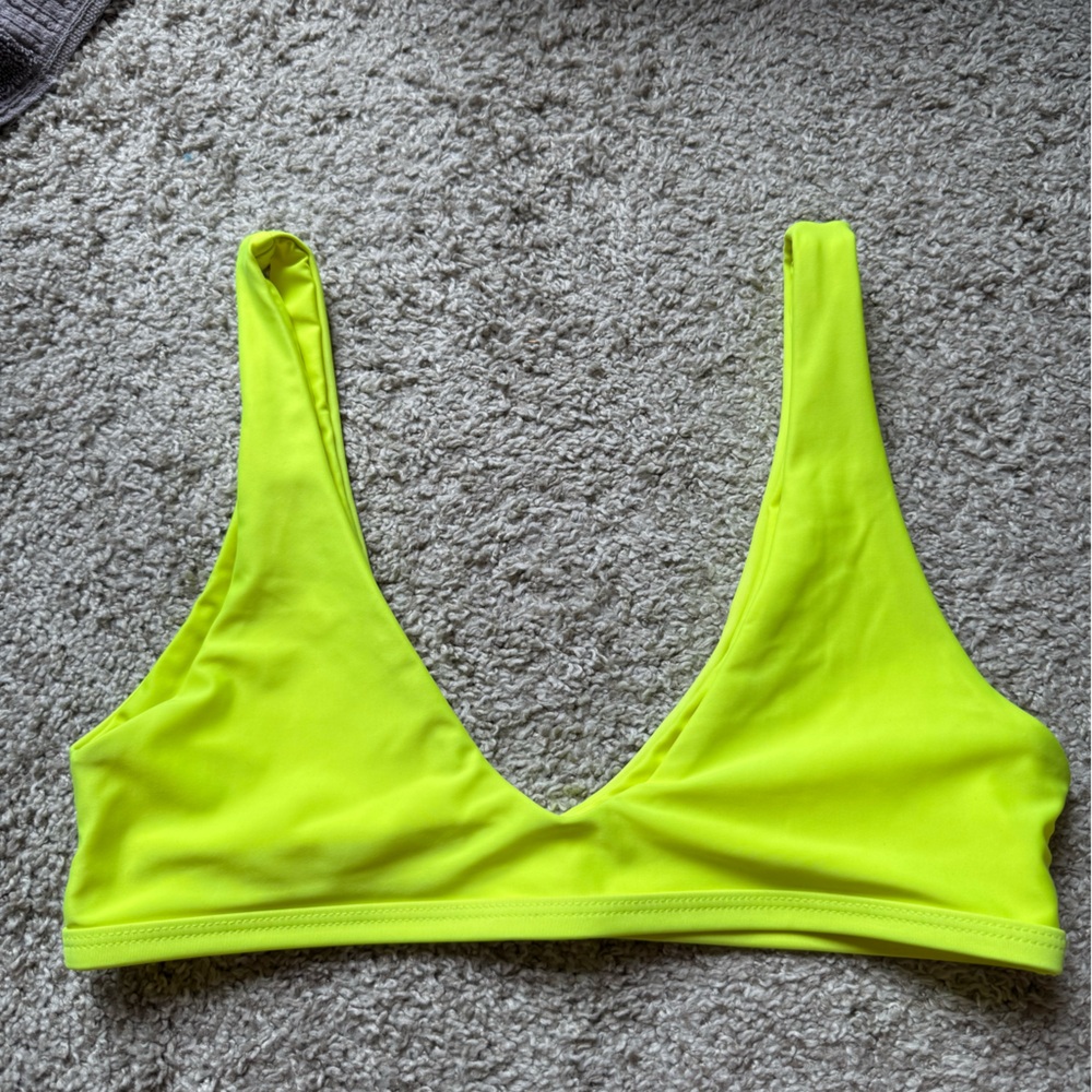 SHEIN Vibrant Lime Bikini Top